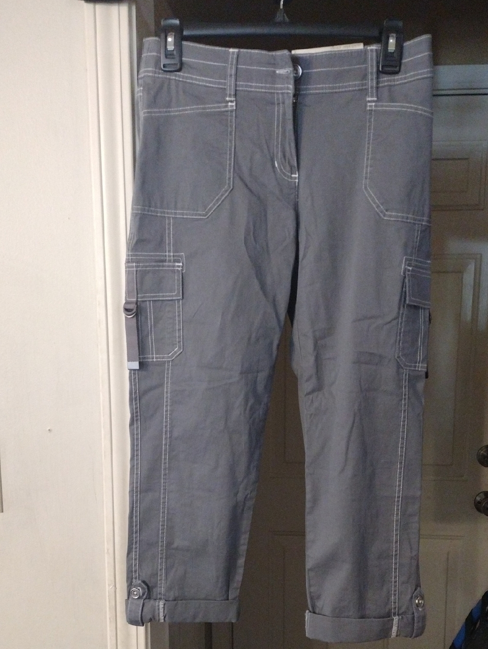 Cato Gray Cropped Cargo Jeans